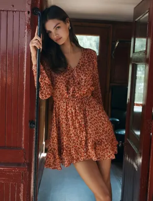 Piper Ruffle Long Sleeve Mini Dress