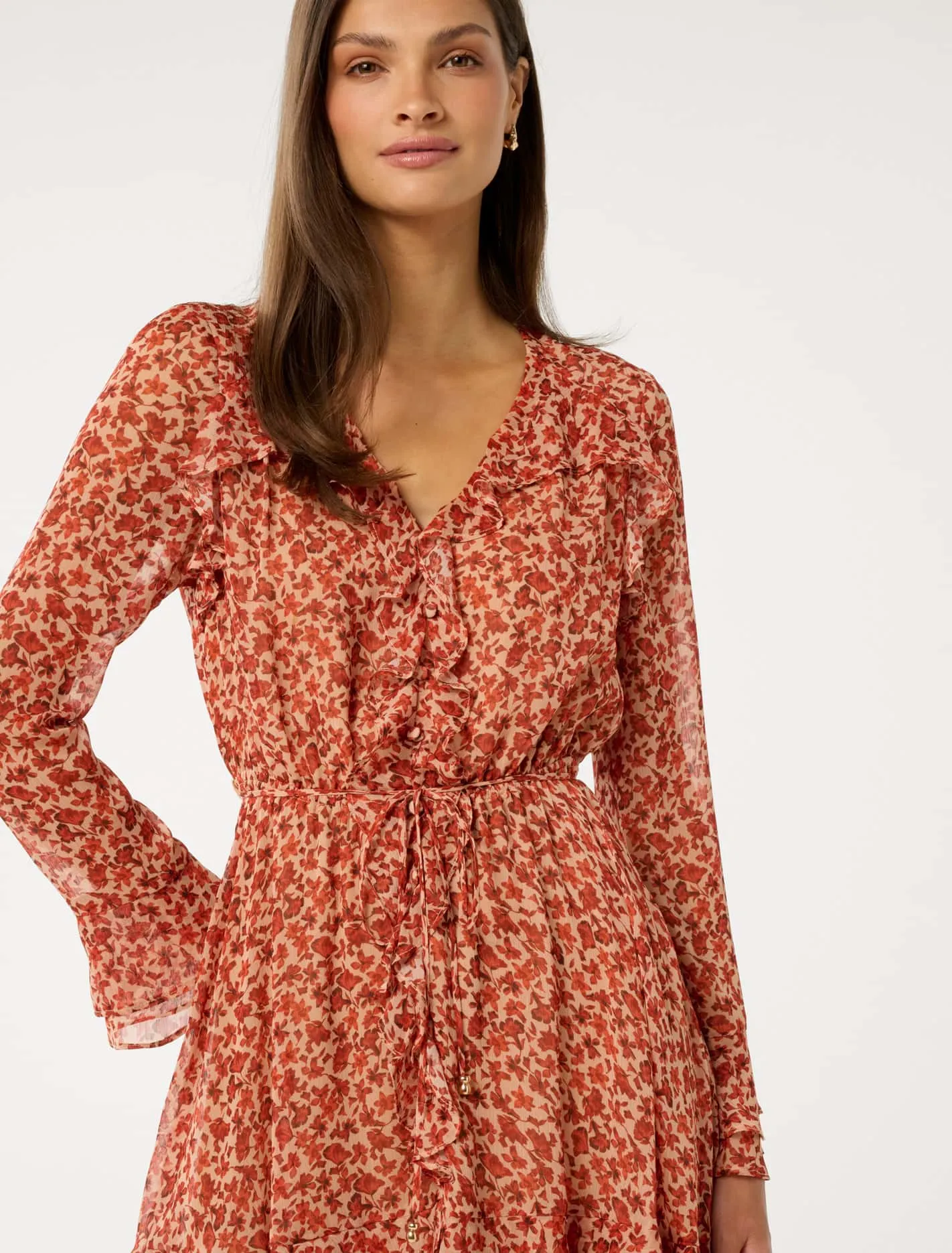 Piper Ruffle Long Sleeve Mini Dress