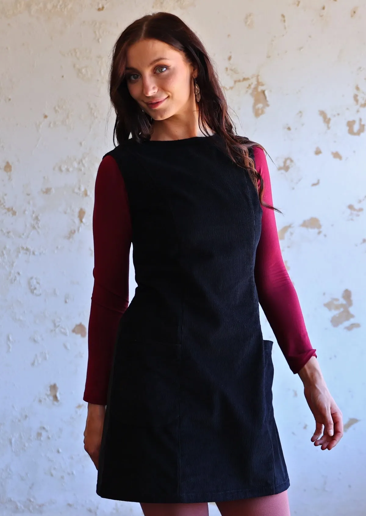 Polly Pocket Corduroy Tunic Black