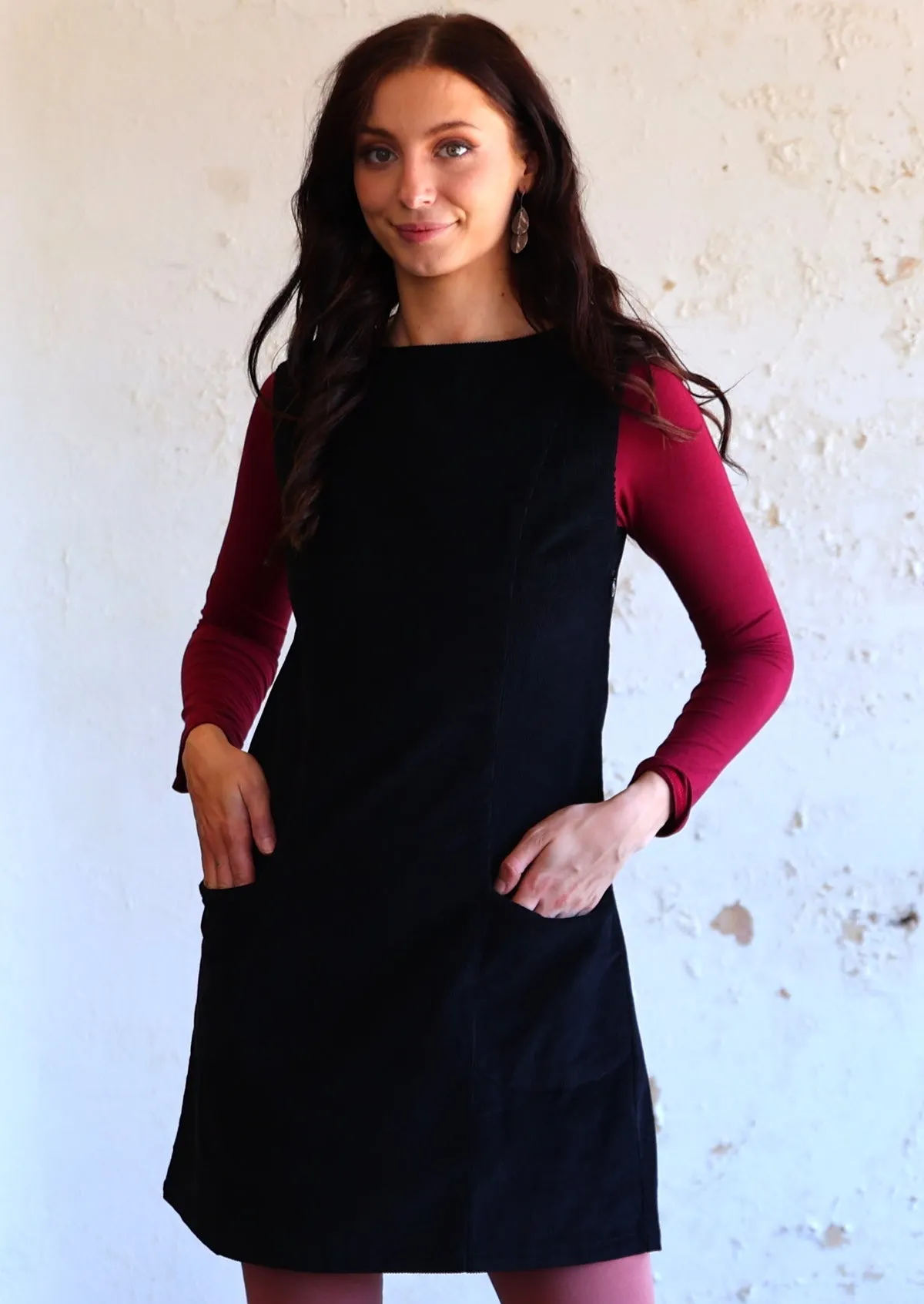 Polly Pocket Corduroy Tunic Black