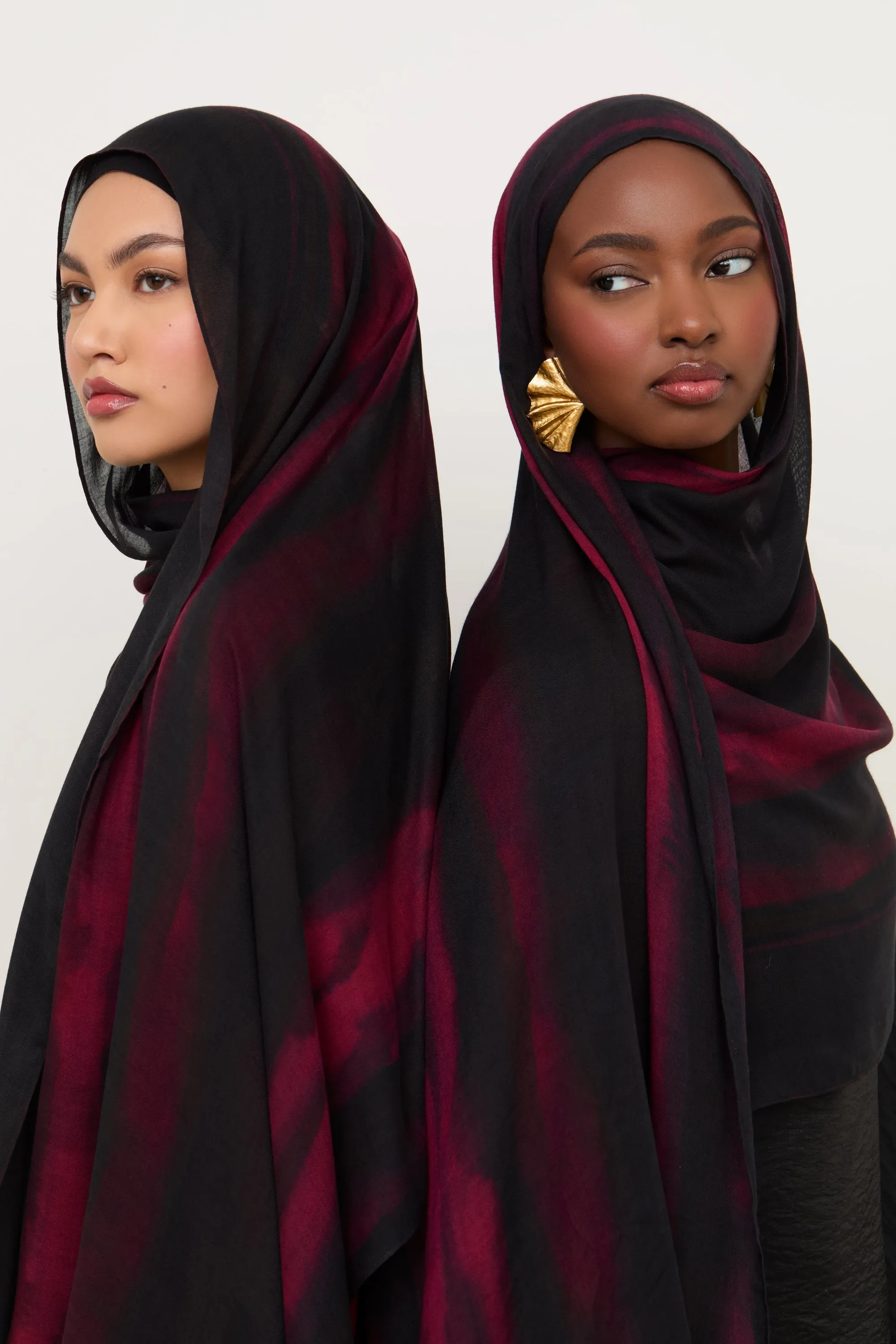 Printed Modal Hijab - Ember Smoke