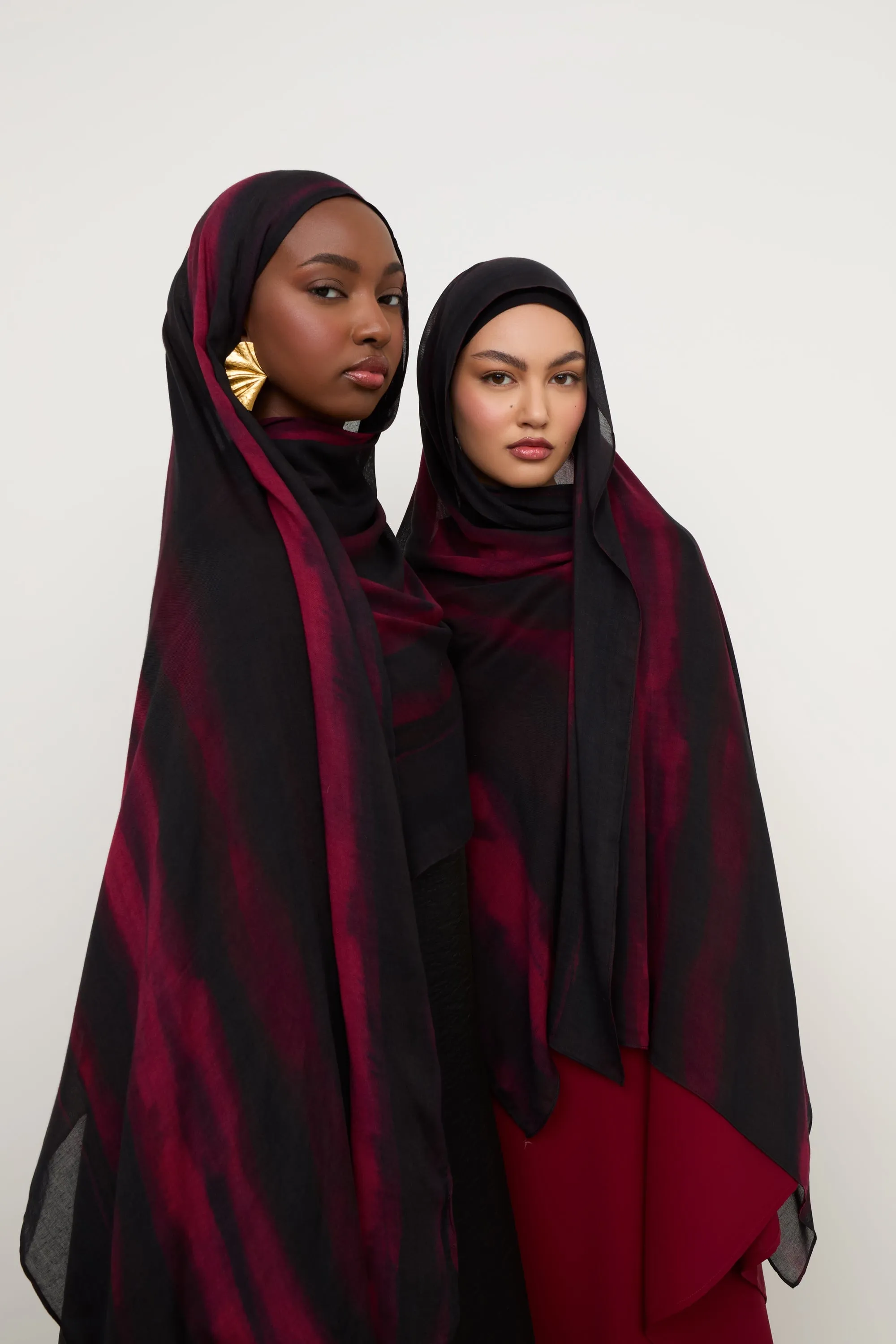 Printed Modal Hijab - Ember Smoke