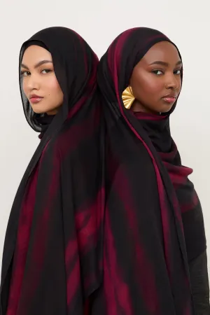 Printed Modal Hijab - Ember Smoke