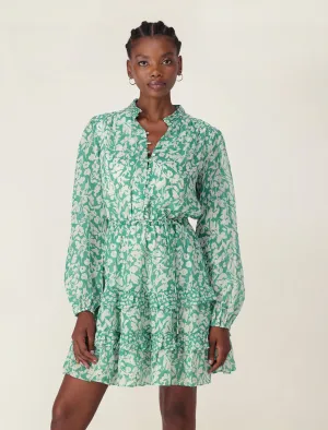 Raquel Mixed Print Mini Dress