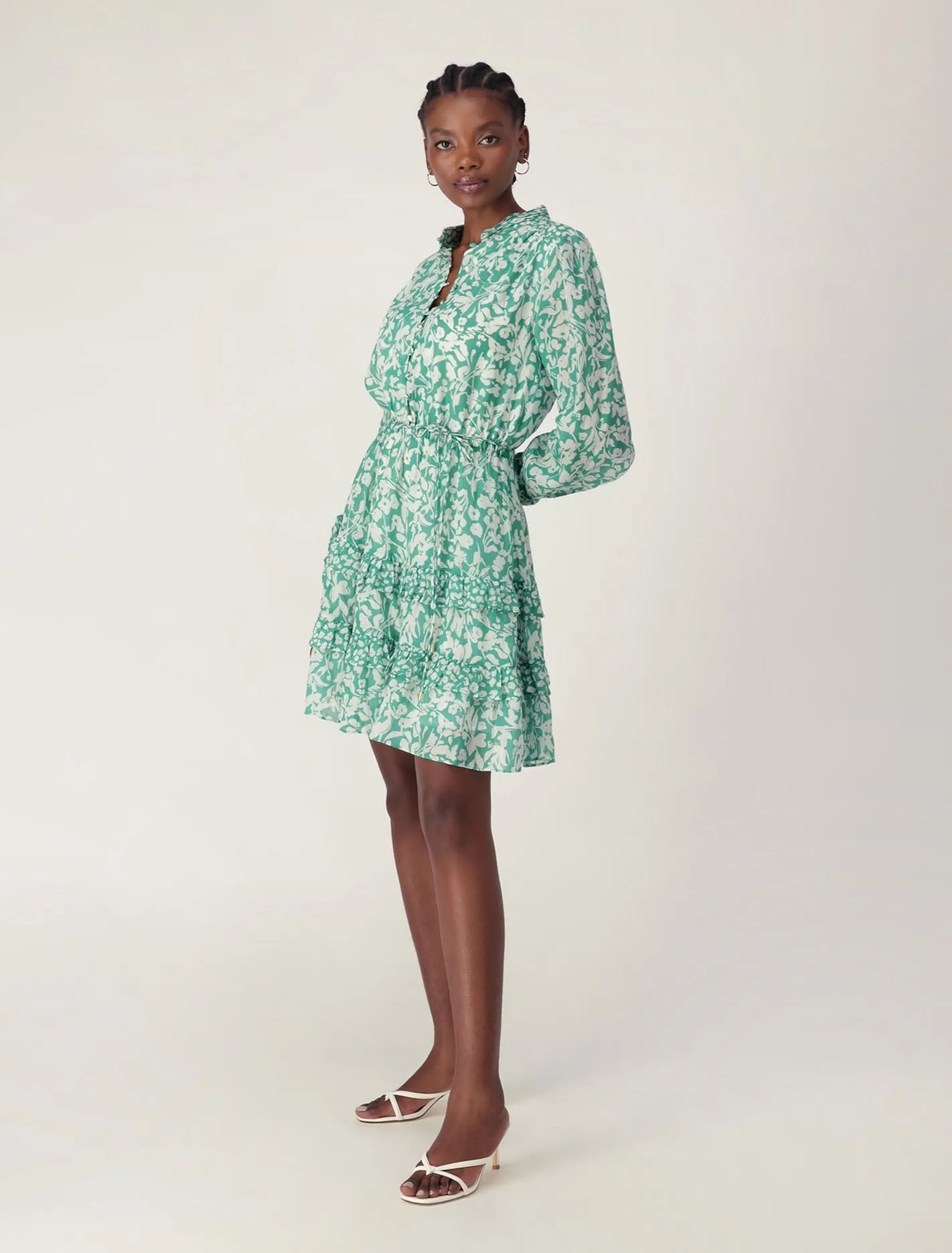 Raquel Mixed Print Mini Dress
