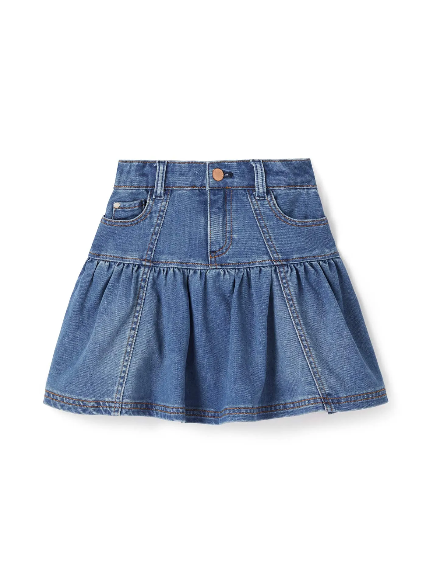 Sandra Girls Denim Frill Skirt