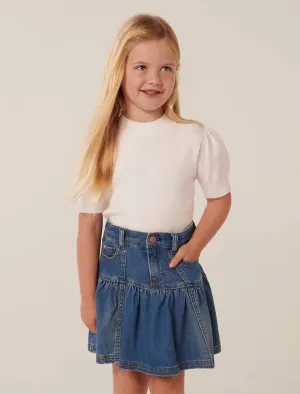 Sandra Girls Denim Frill Skirt