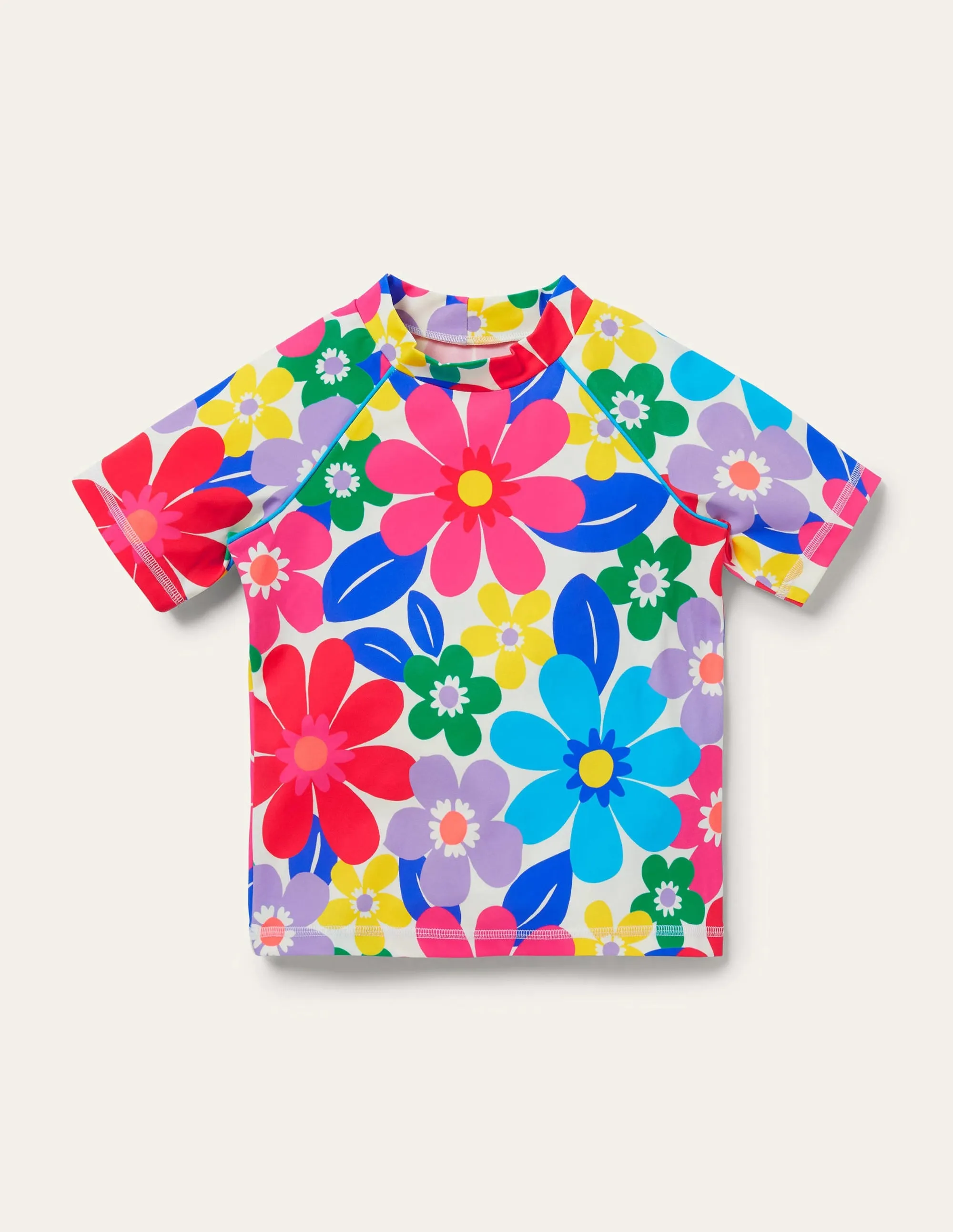 Short Sleeve Rash Vest-Multi Surf Floral