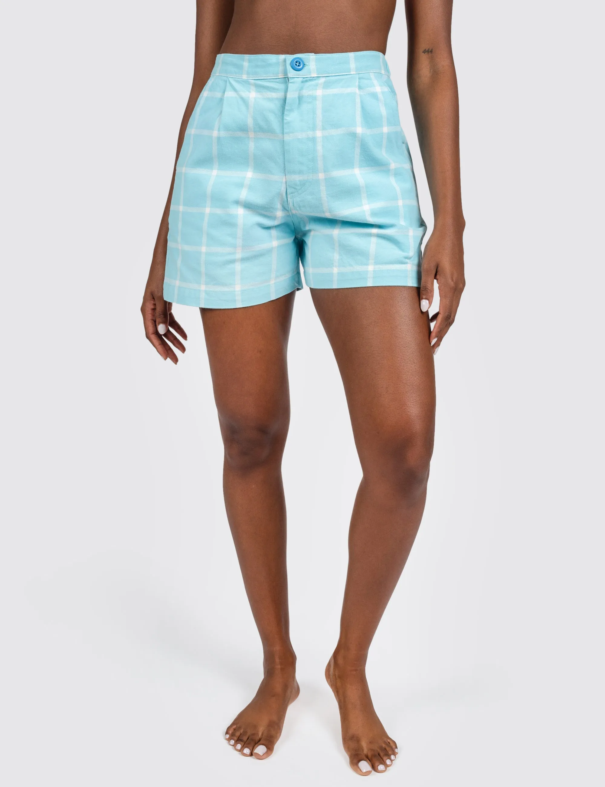 Sky Grid Ellie Shorts