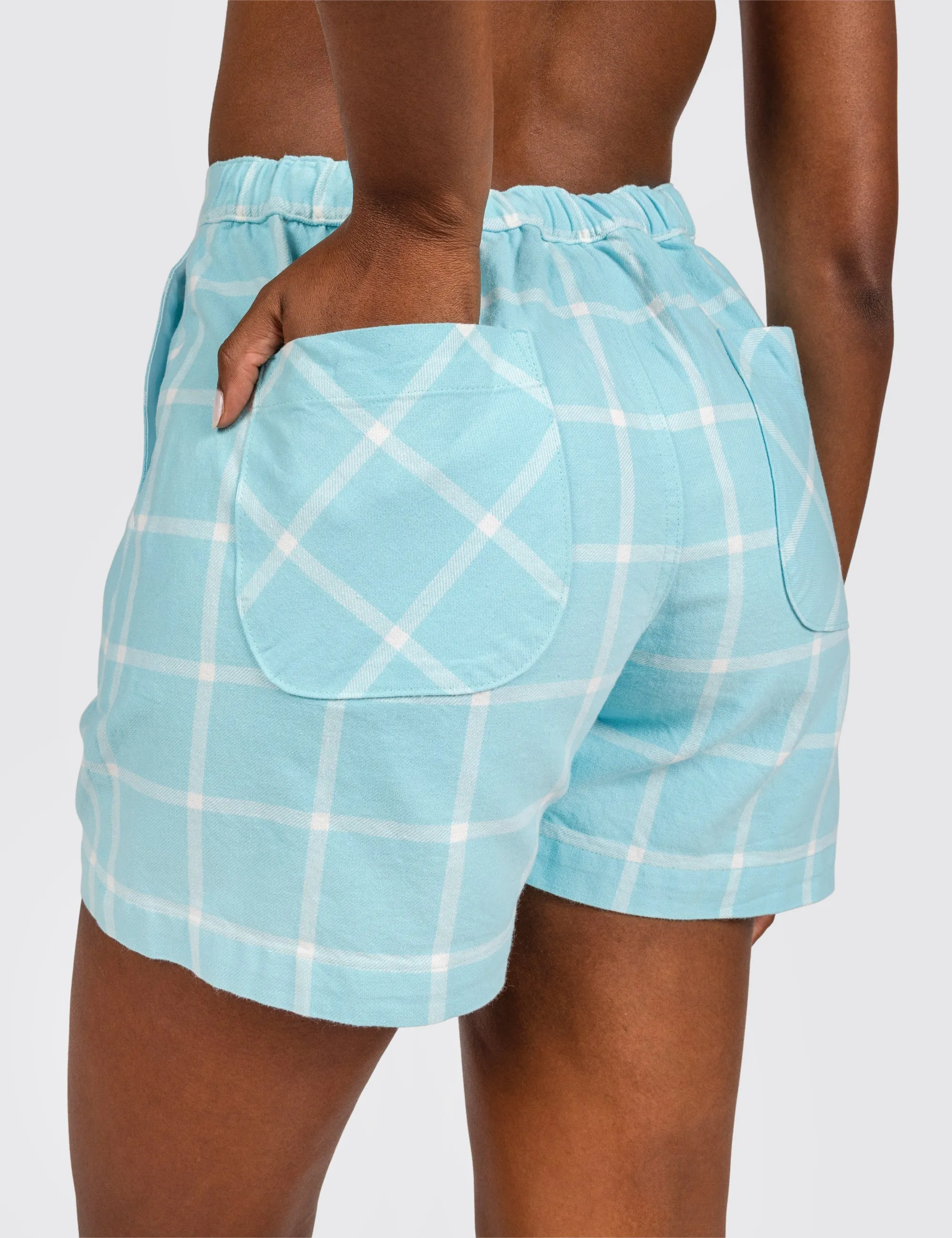 Sky Grid Ellie Shorts