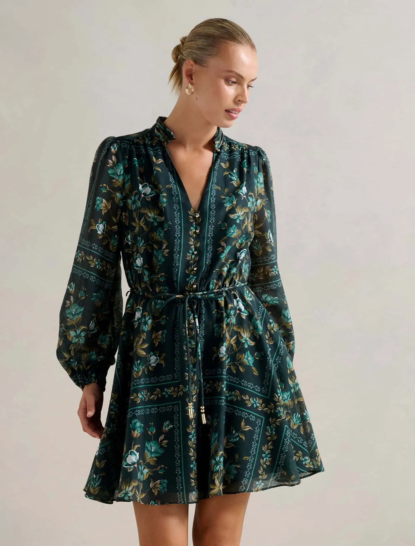 Tamila Printed Skater Mini Dress