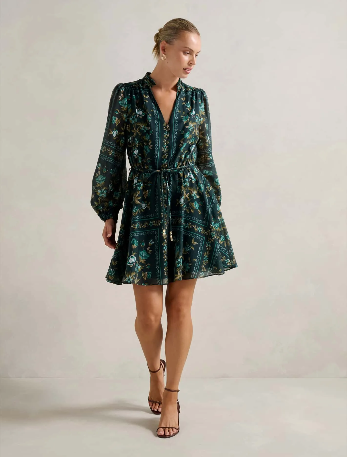 Tamila Printed Skater Mini Dress