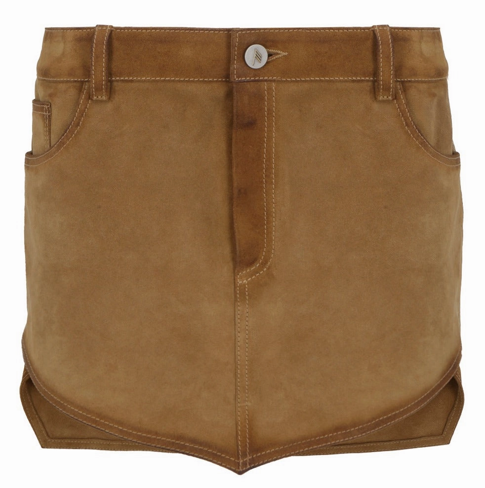 The Attico Dean Pointed Hem Mini Skirt