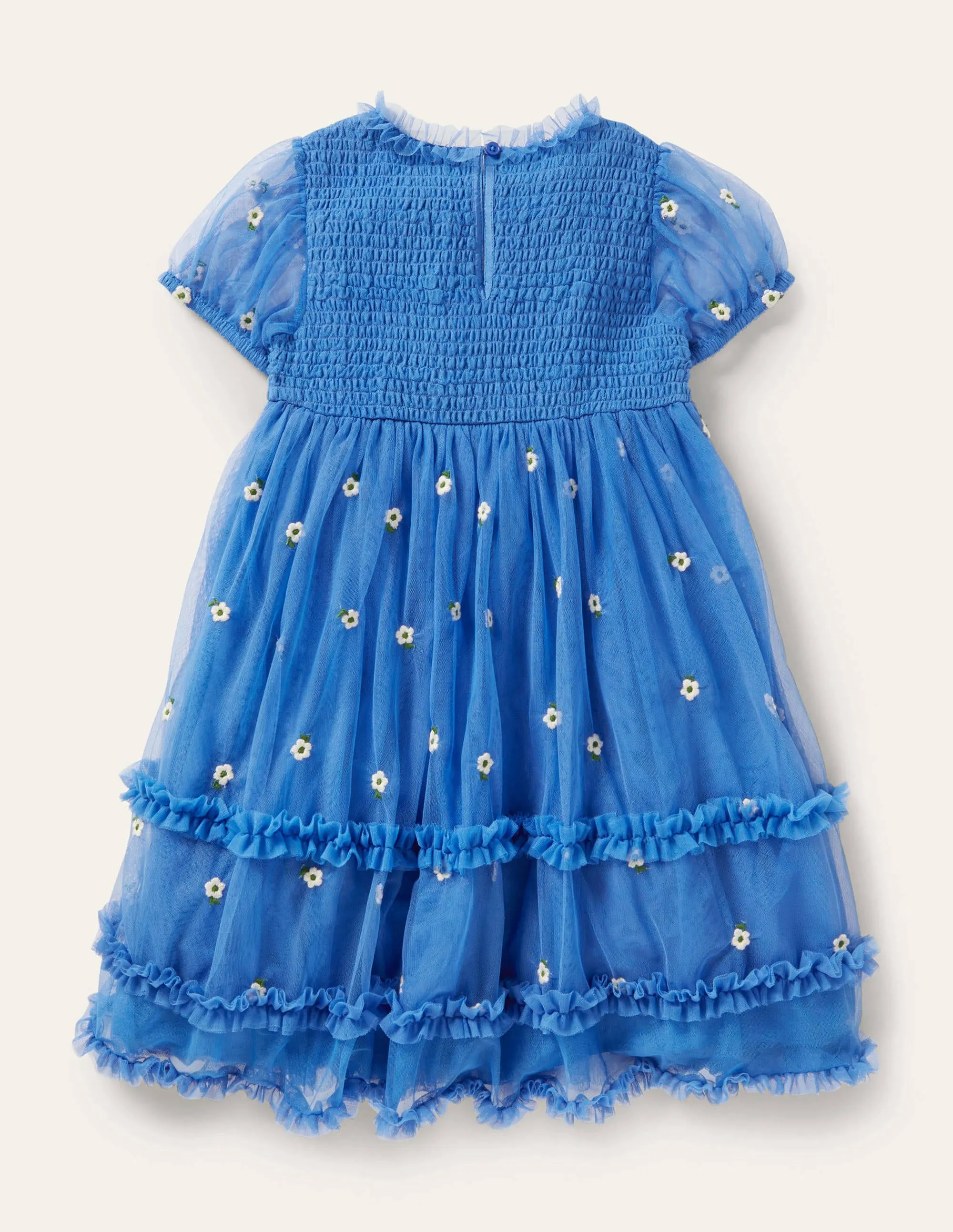 Tiered Tulle Dress-Elizabethan Blue