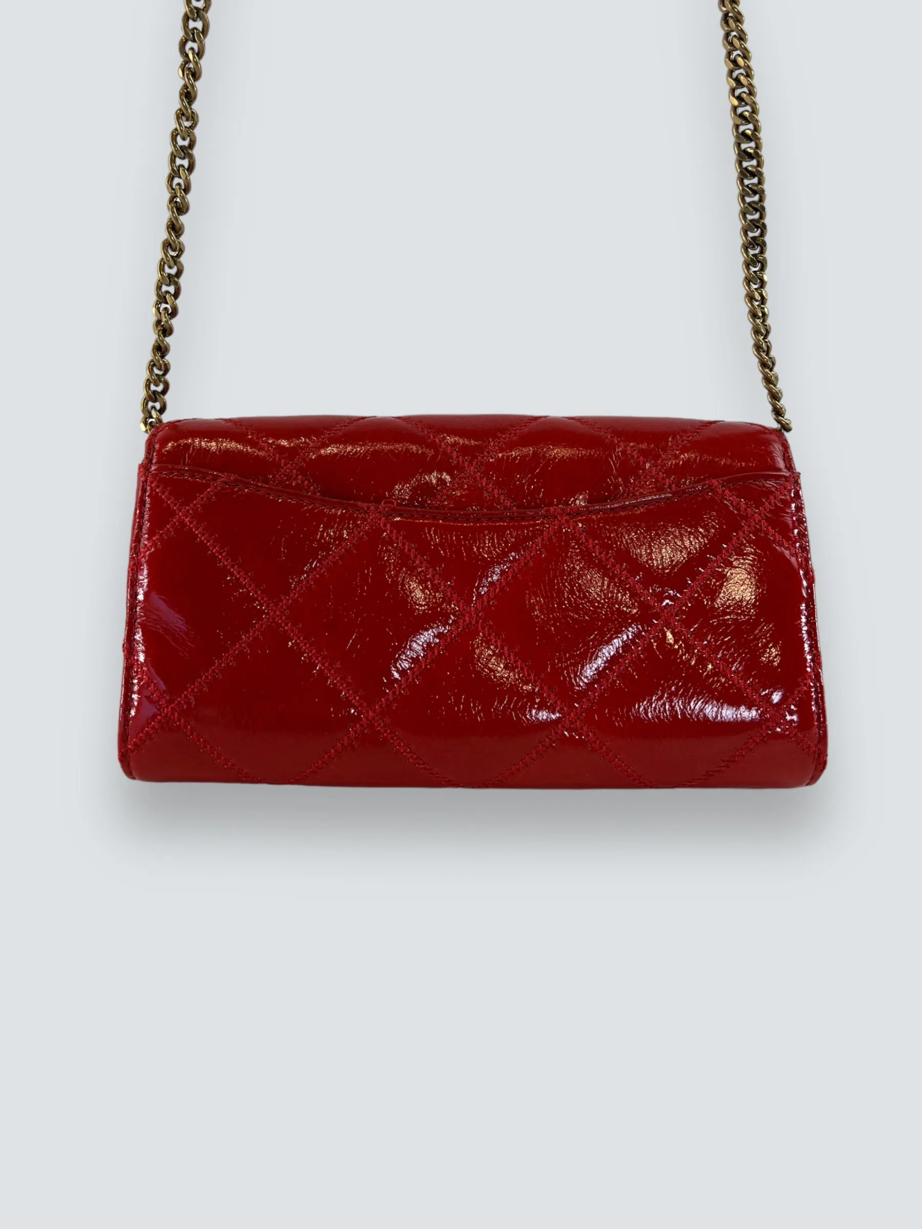 Tory Burch Red Patent Leather Mini Crossbody