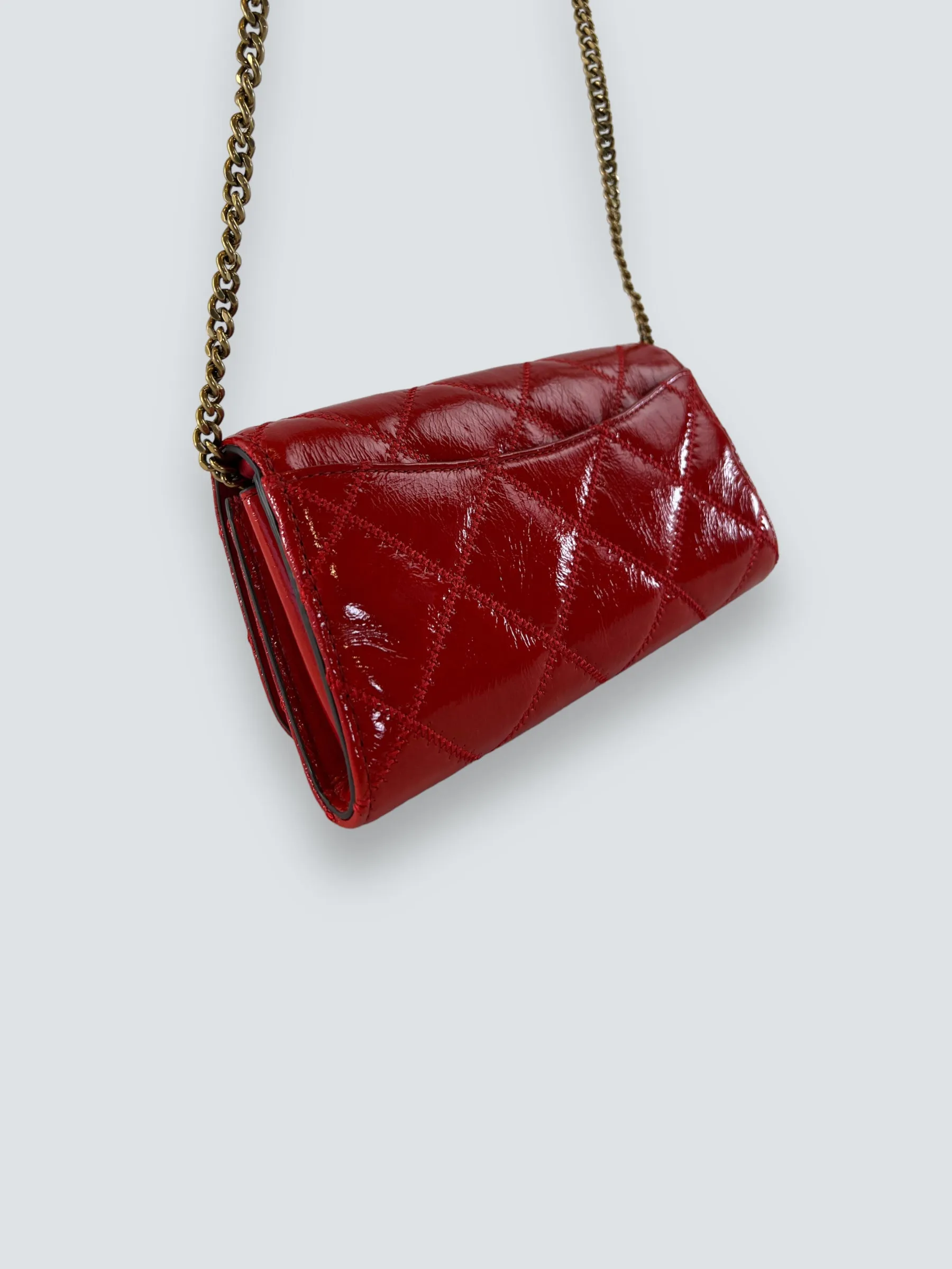 Tory Burch Red Patent Leather Mini Crossbody