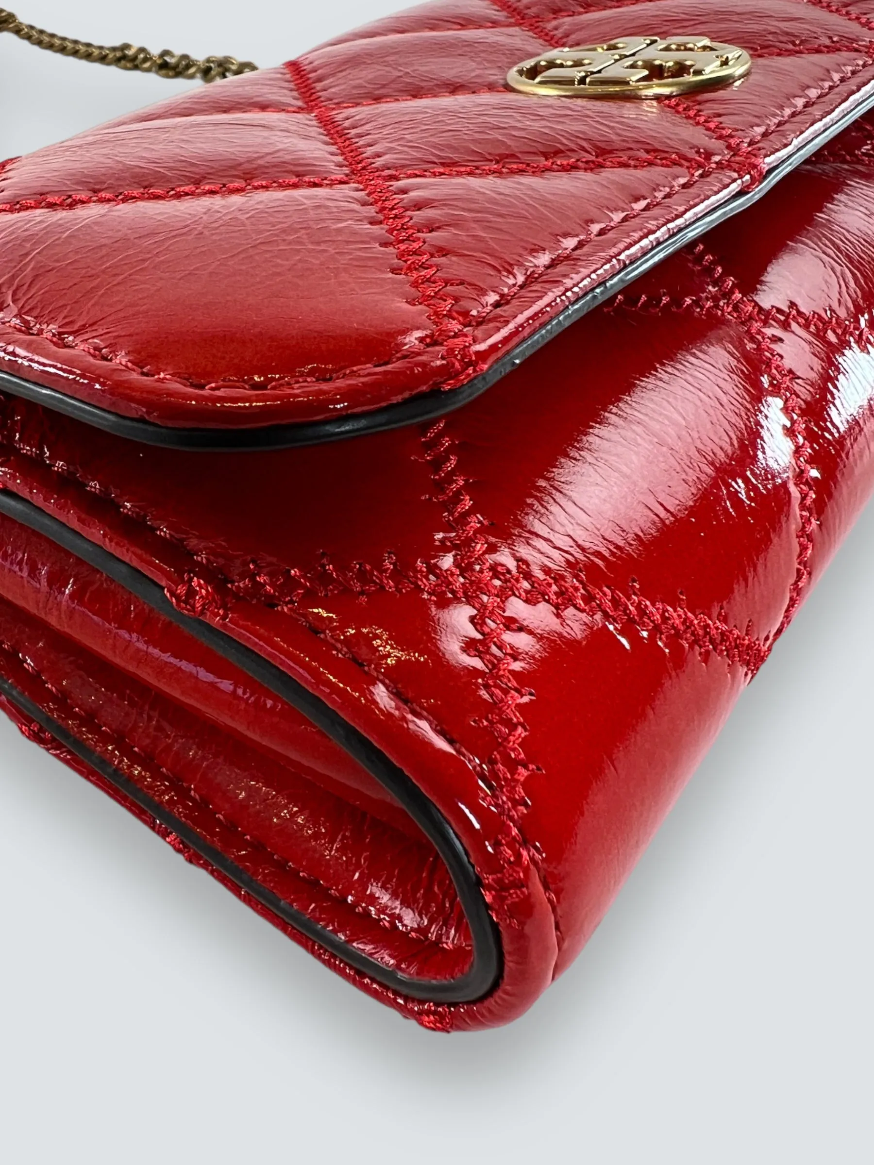 Tory Burch Red Patent Leather Mini Crossbody