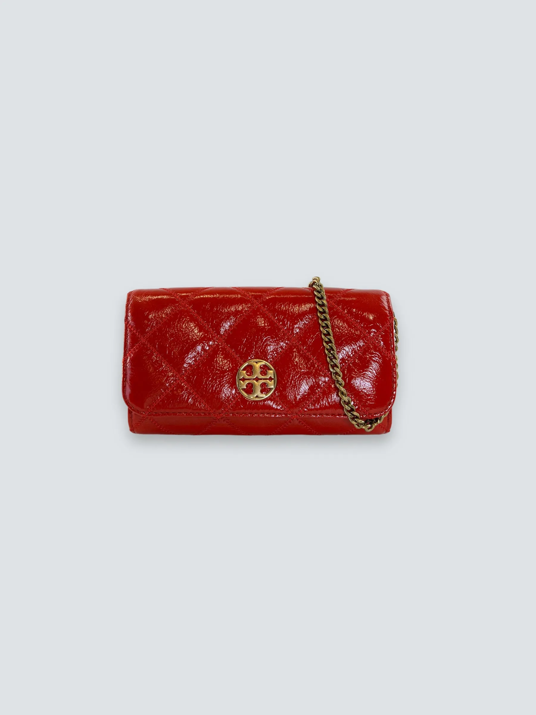 Tory Burch Red Patent Leather Mini Crossbody