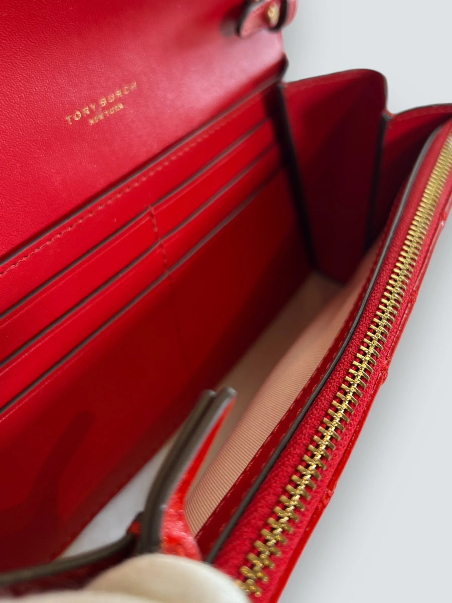 Tory Burch Red Patent Leather Mini Crossbody