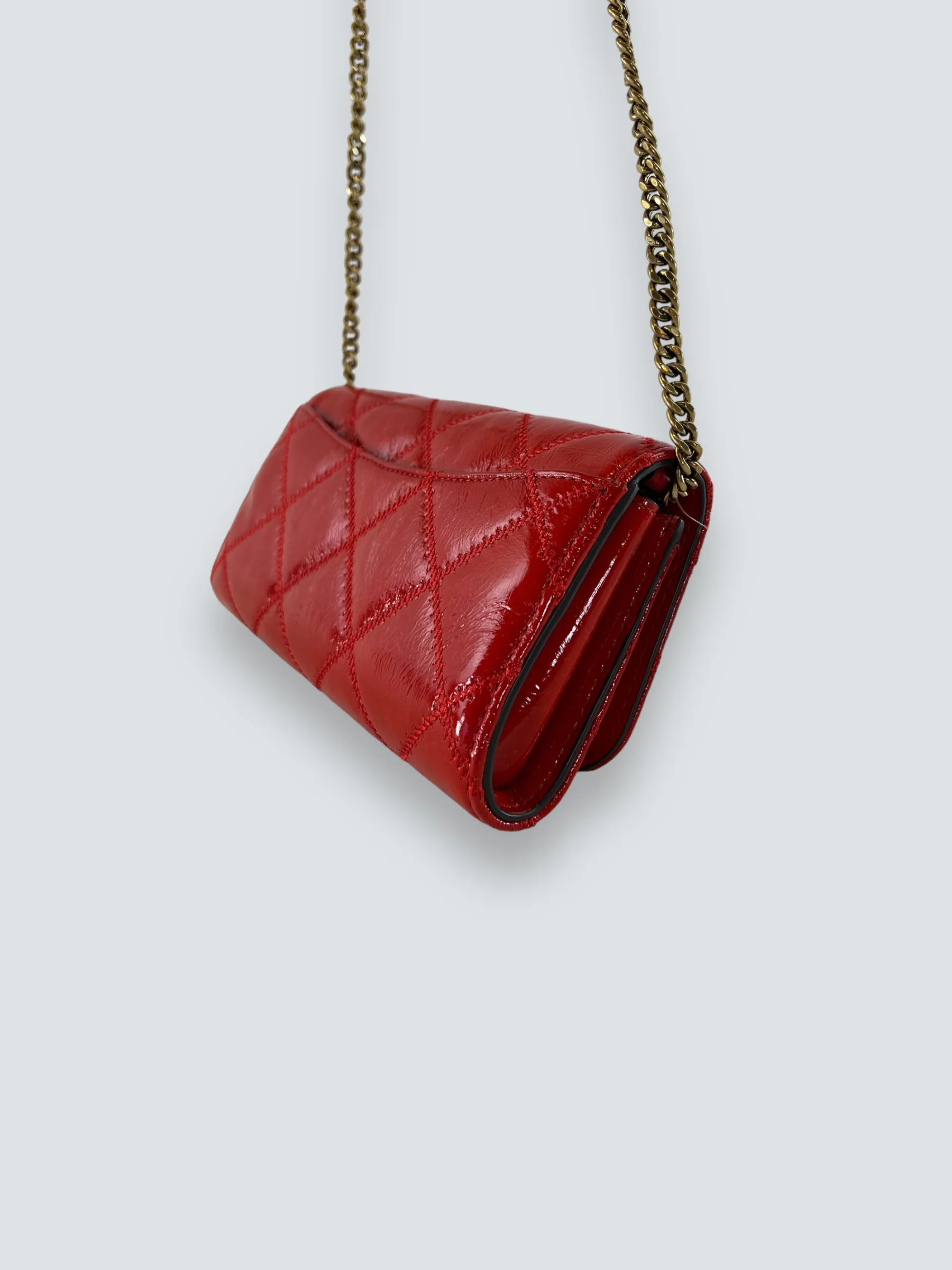 Tory Burch Red Patent Leather Mini Crossbody