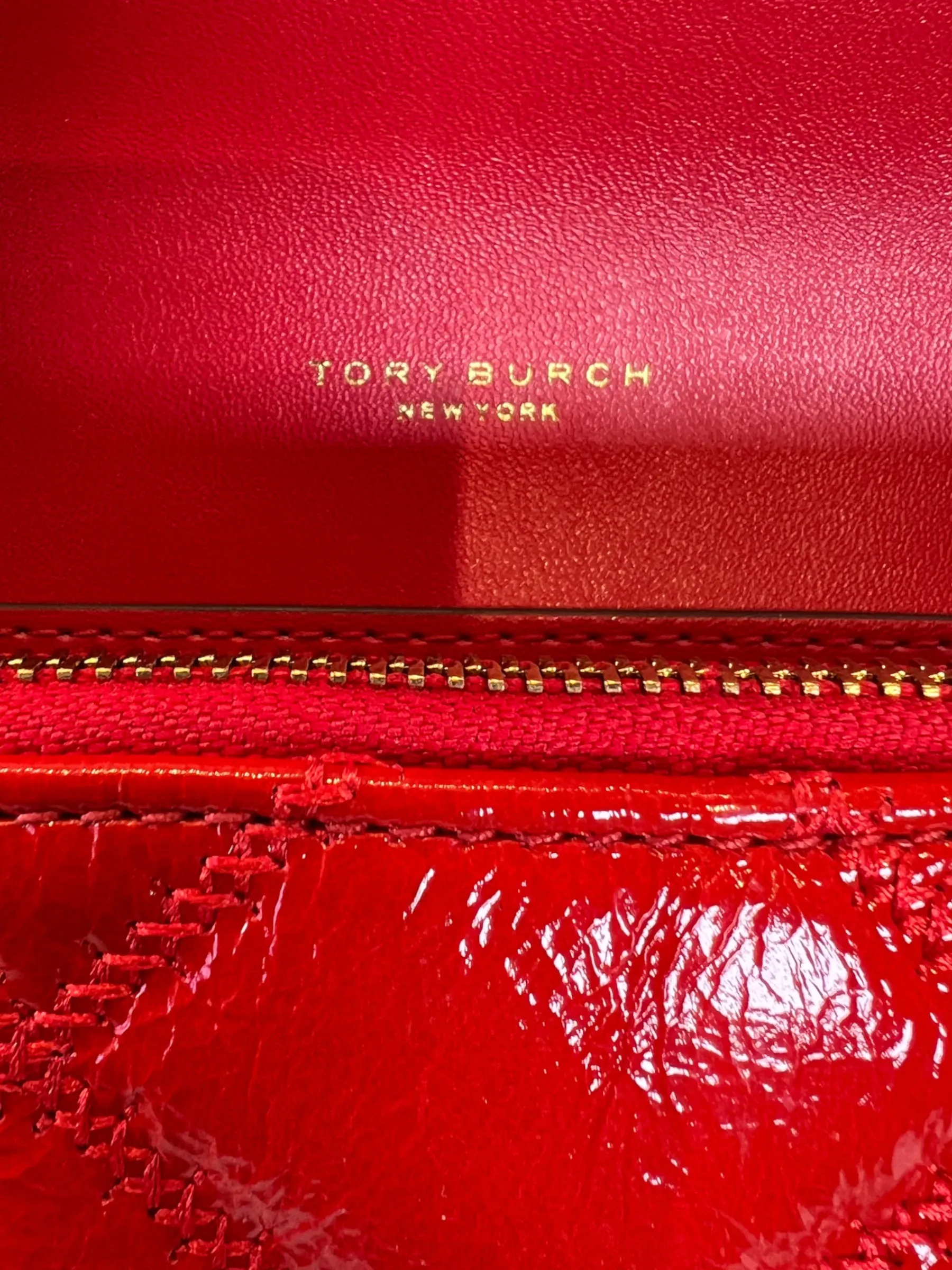 Tory Burch Red Patent Leather Mini Crossbody