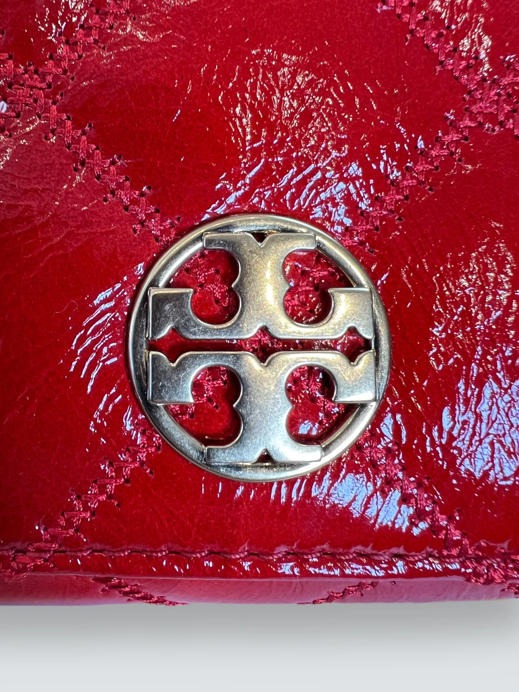 Tory Burch Red Patent Leather Mini Crossbody