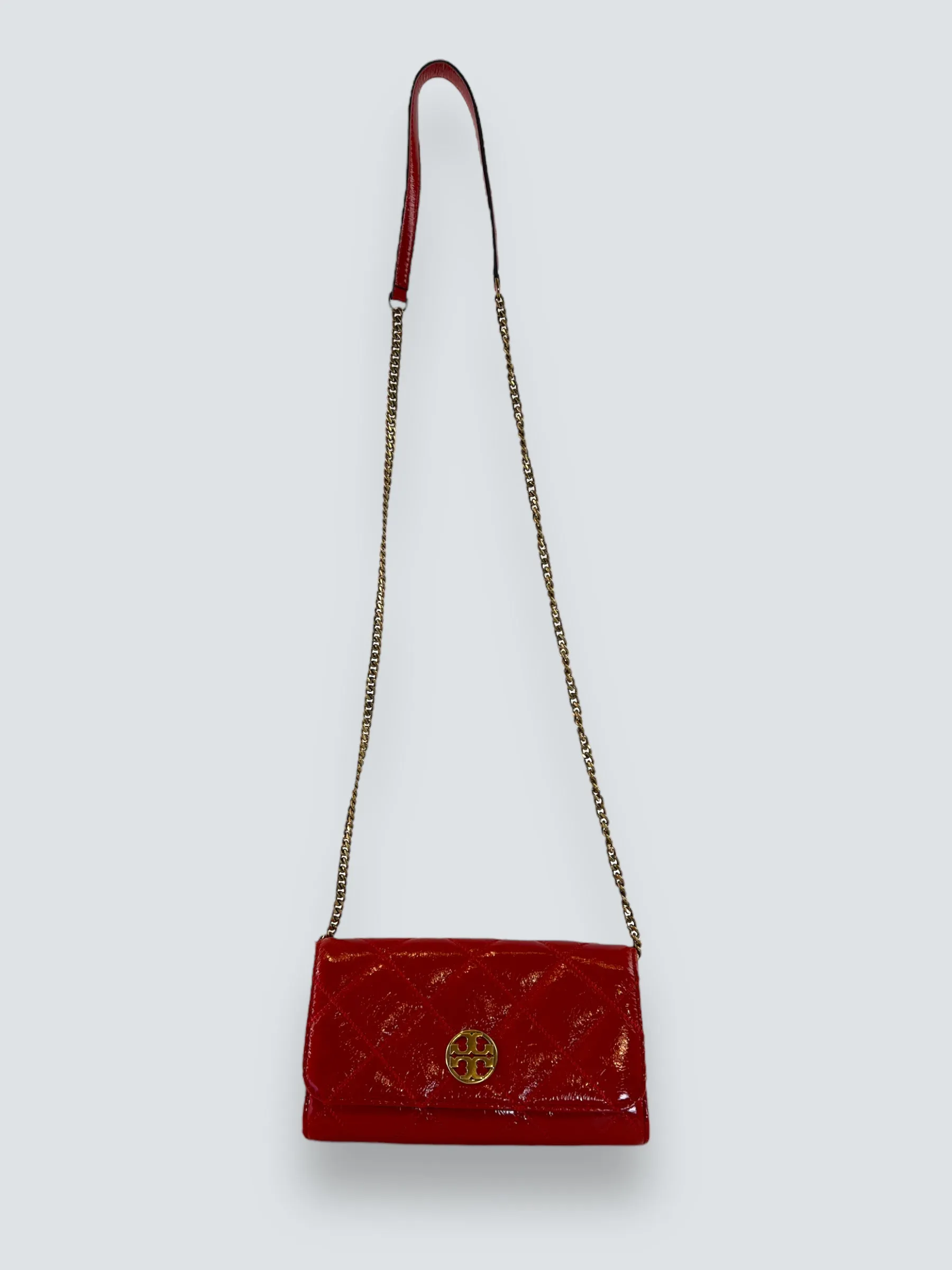 Tory Burch Red Patent Leather Mini Crossbody