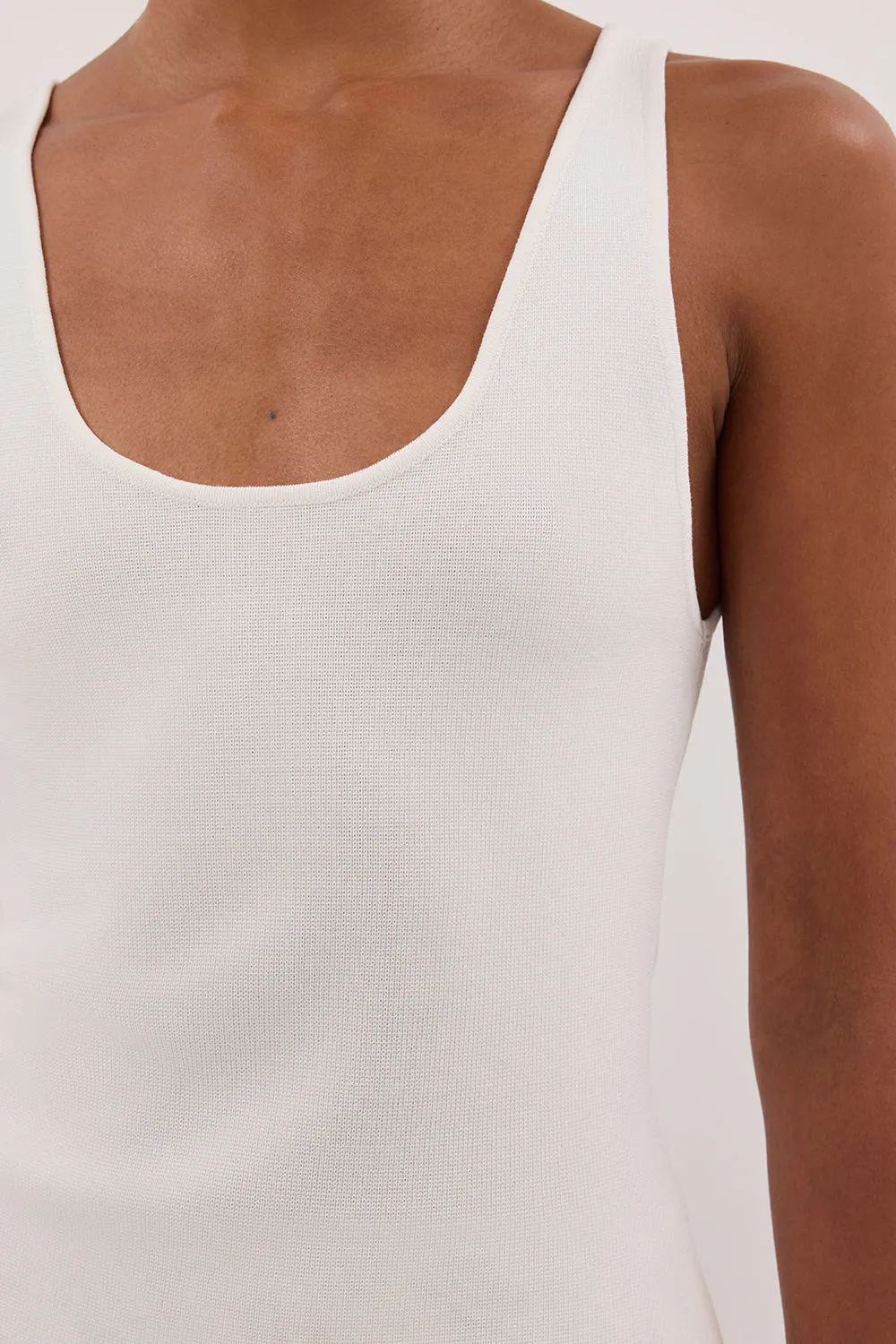 TROY WHITE KNIT TANK