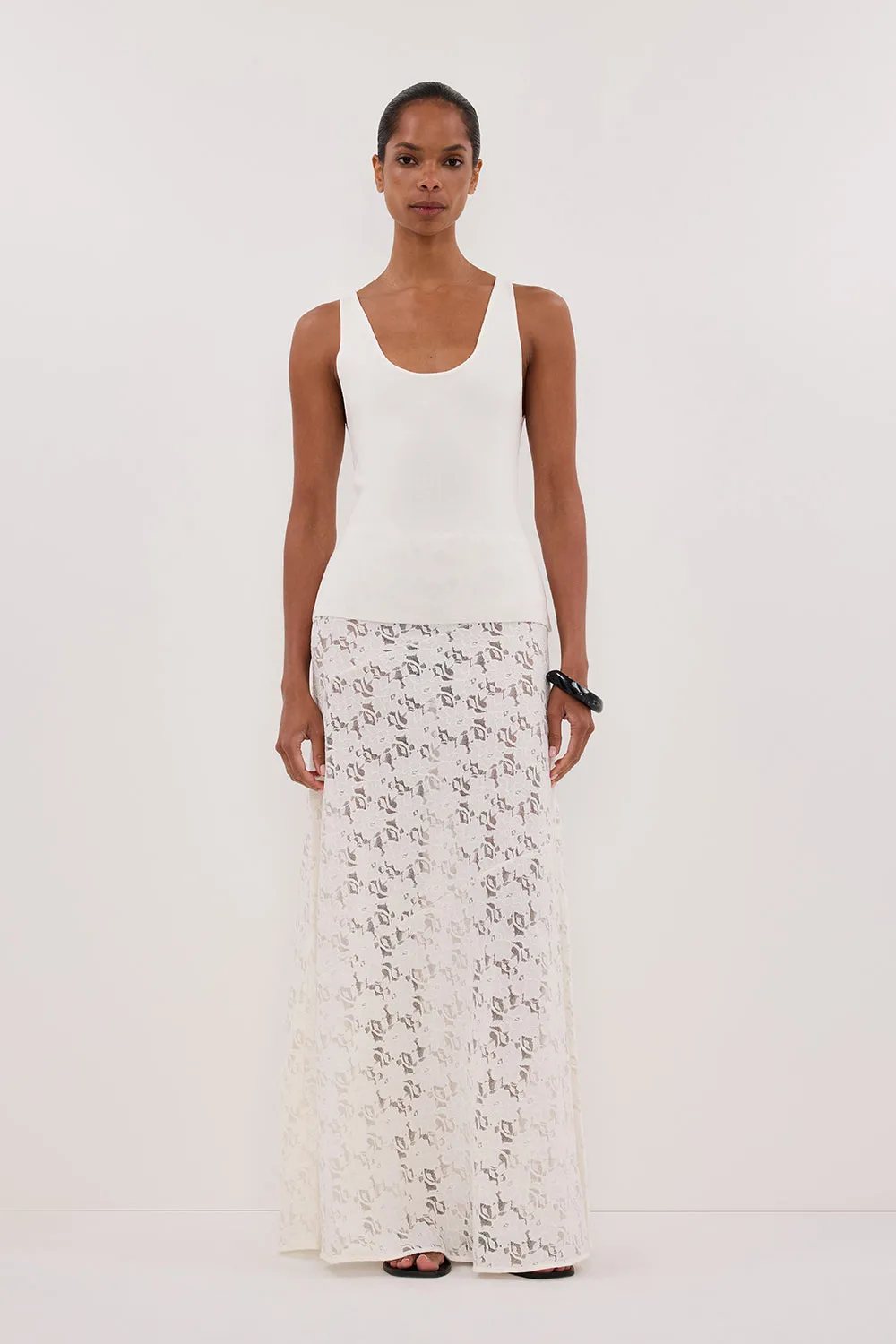 TROY WHITE KNIT TANK