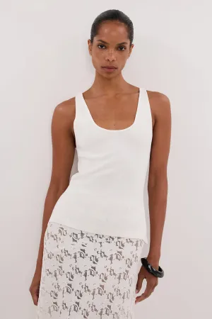 TROY WHITE KNIT TANK