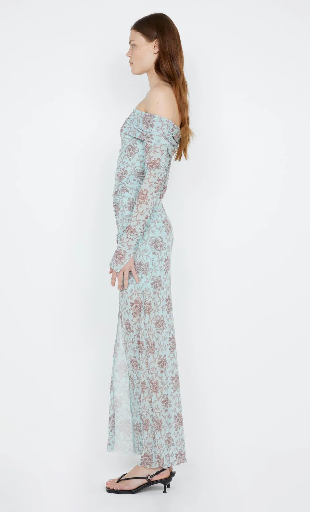 TWIGGY LONG SLEEVE GATHERED DRESS - JUNIPER FLORAL