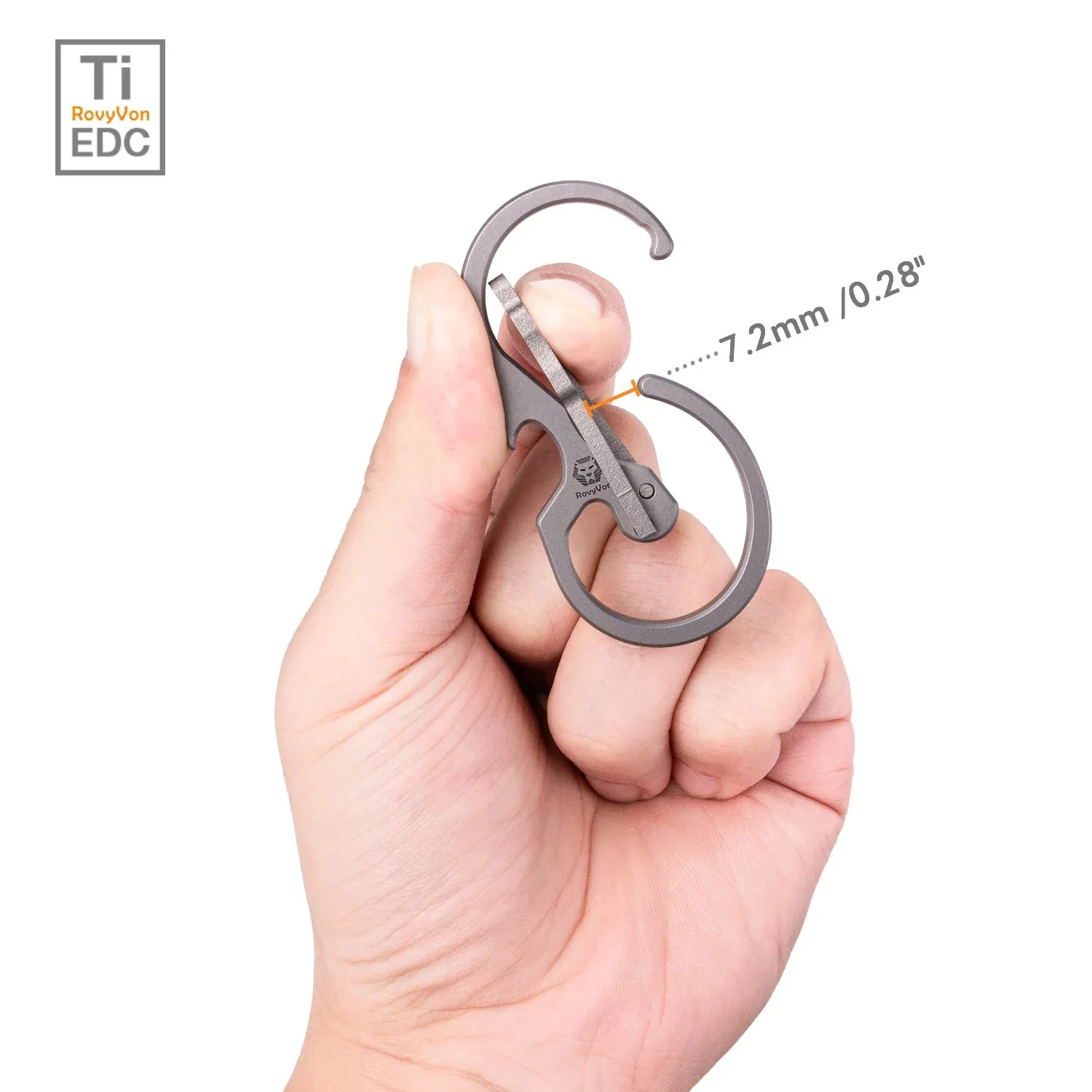 U8 Titanium Carabiner | Quick-release Keychain