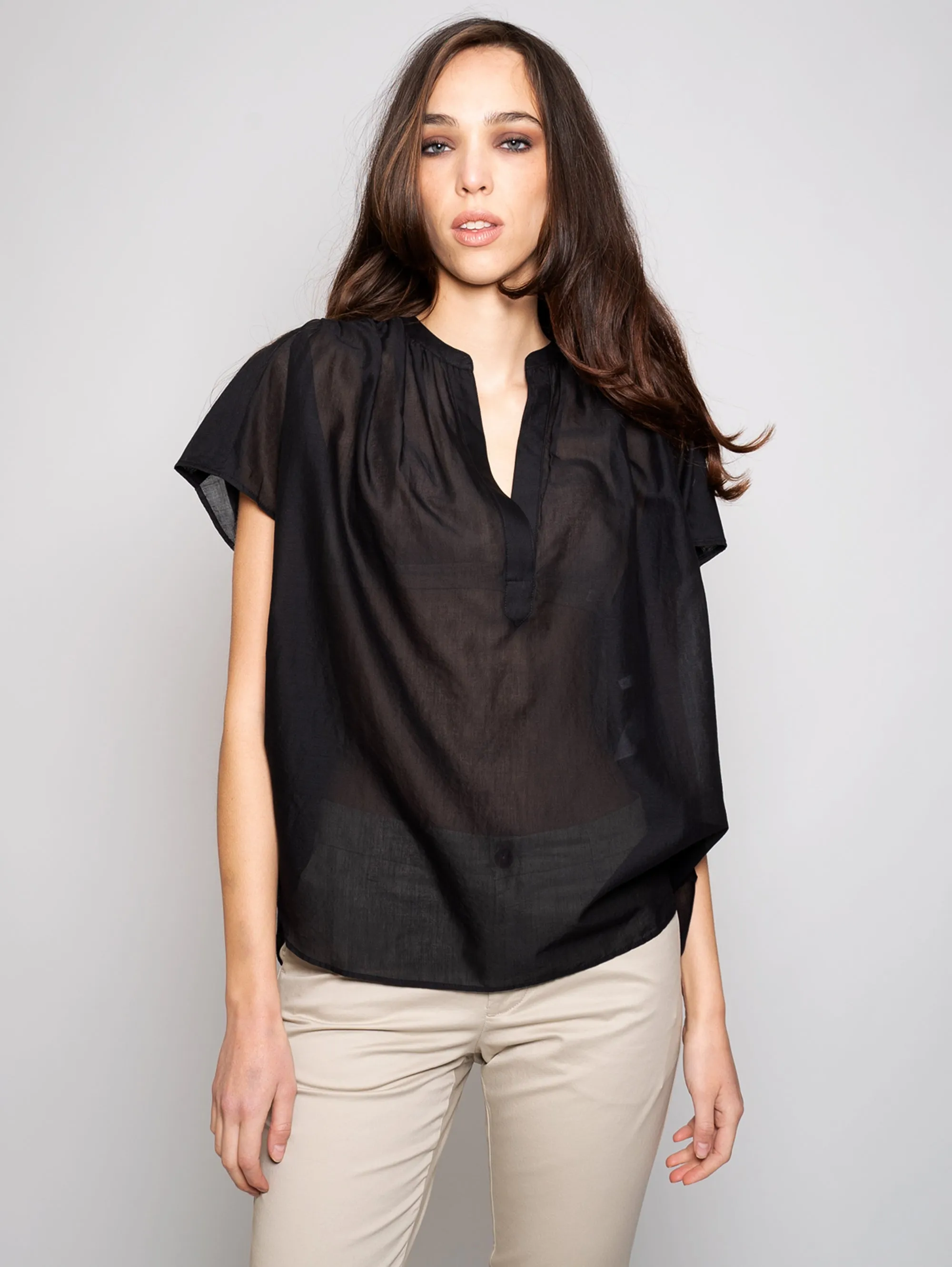 V-neck blouse