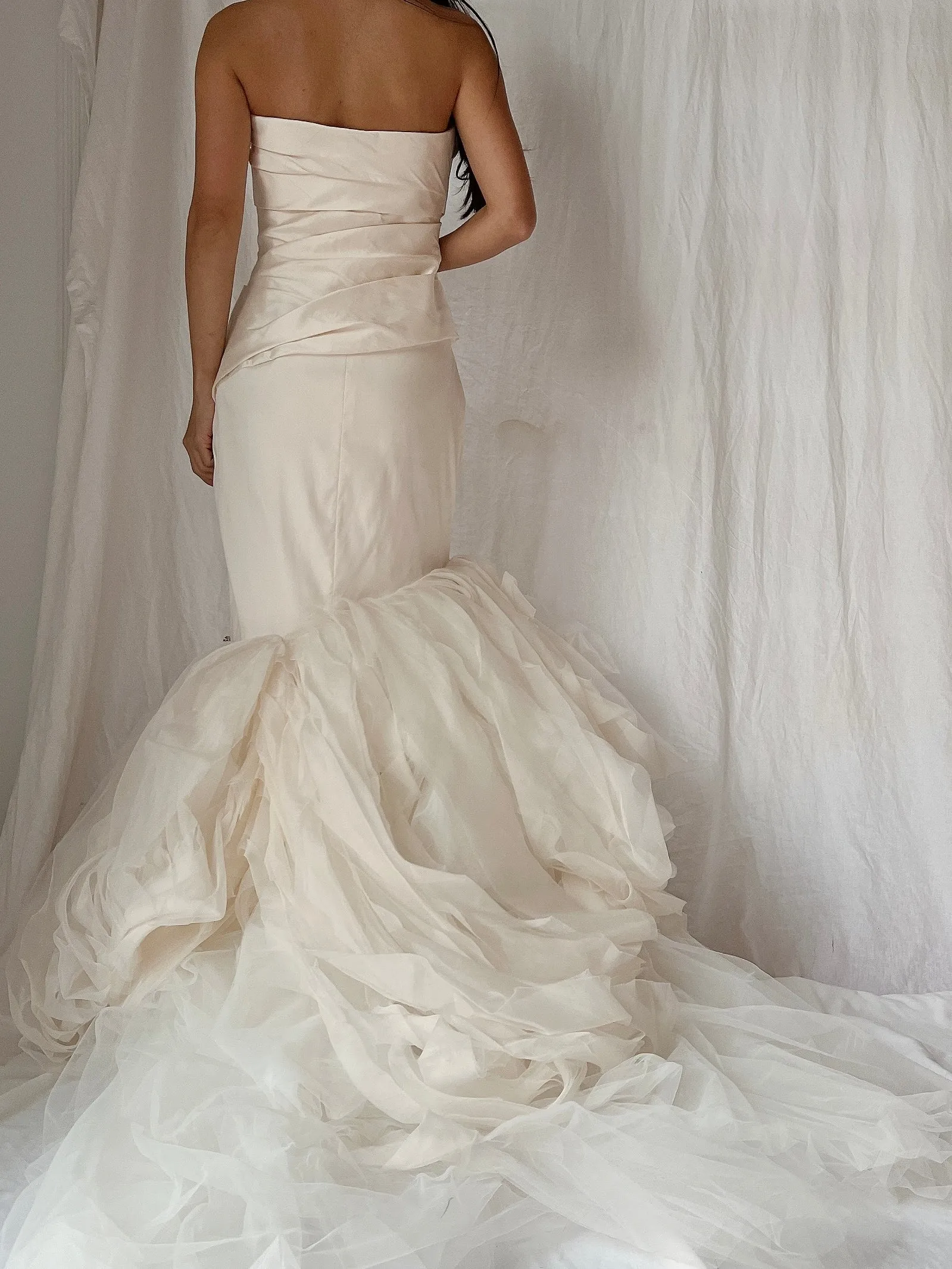 Vintage Vera Wang Dress with Asymmetrical Bodice - M