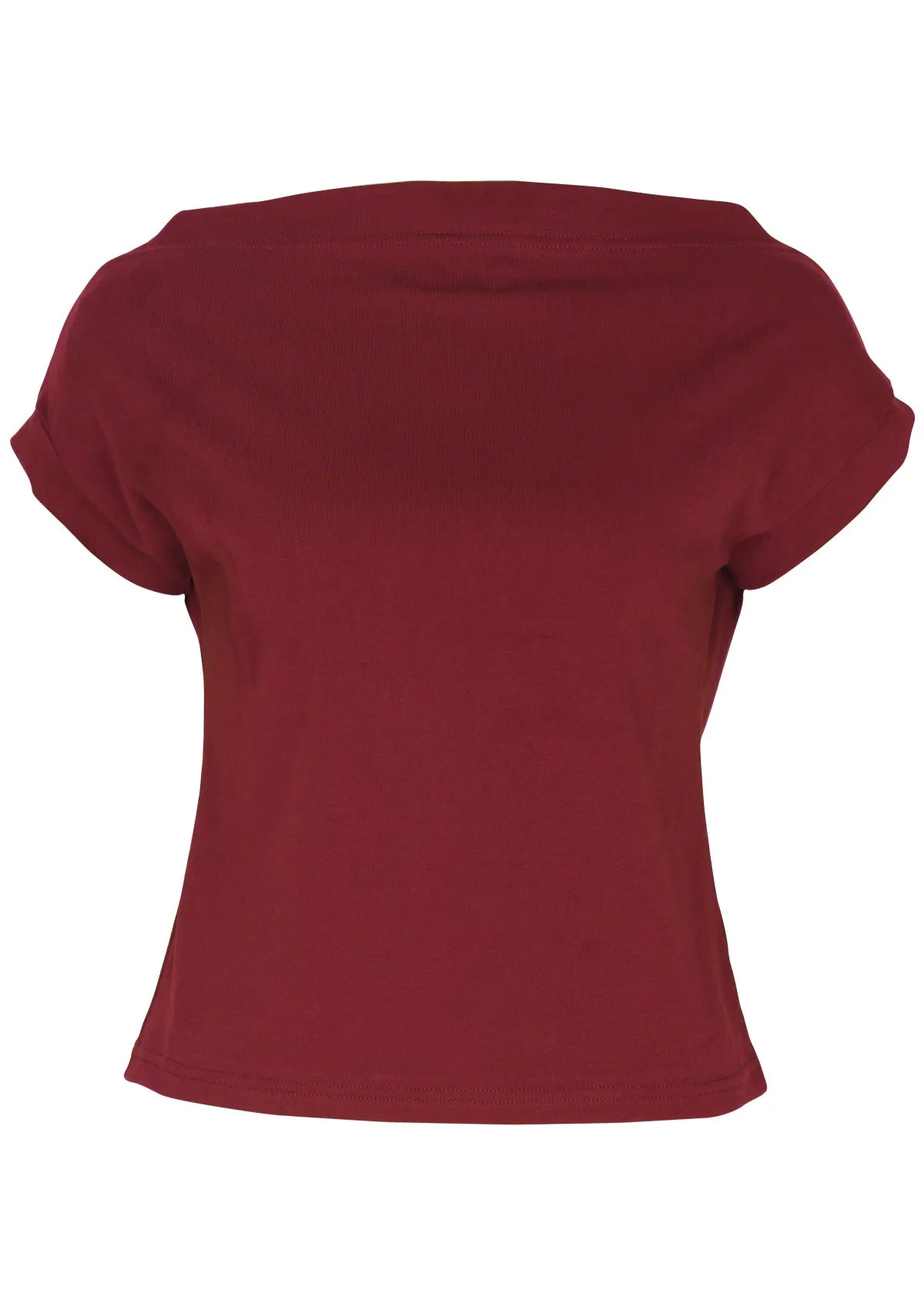 Wide Neck Mod Top Maroon