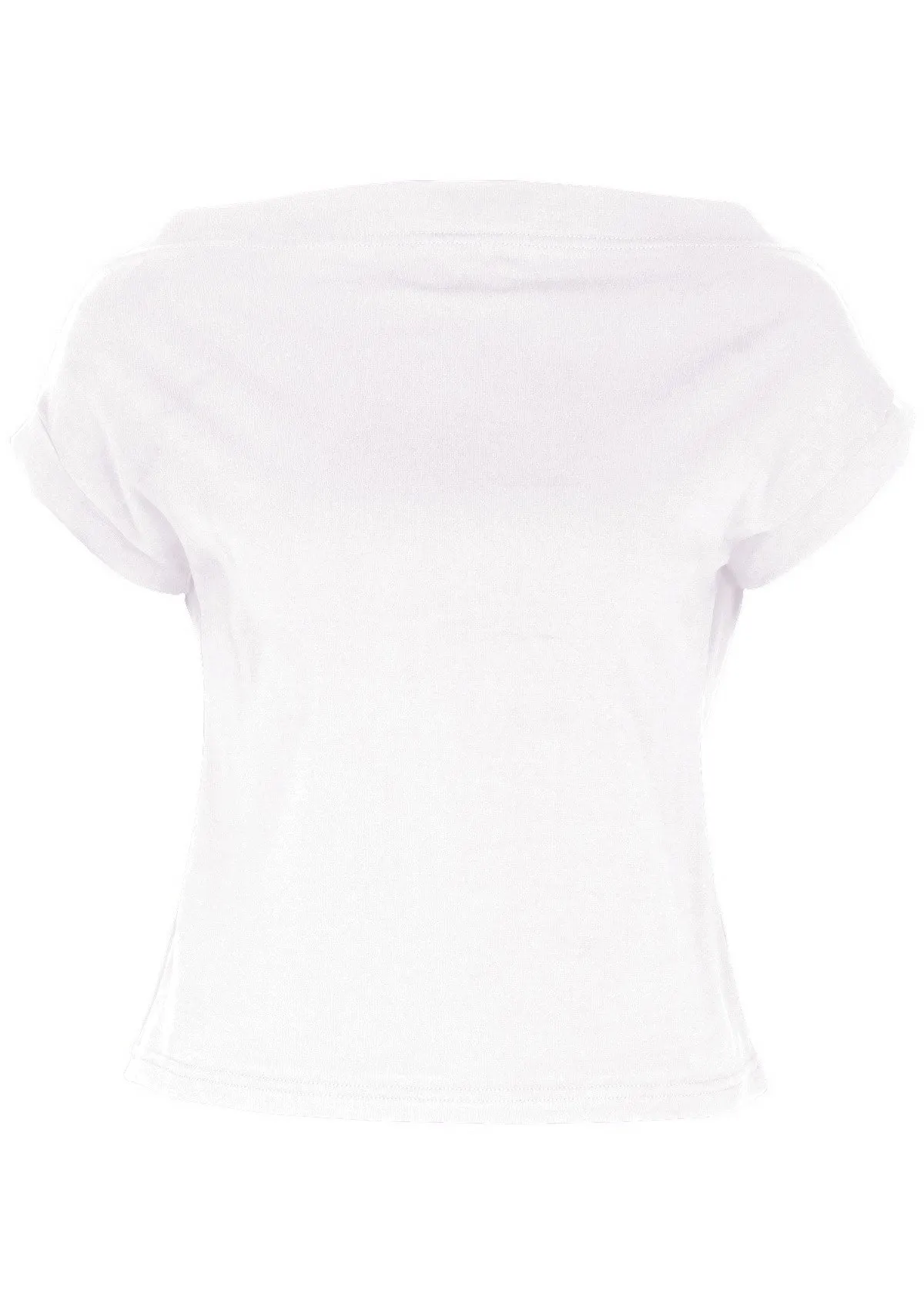 Wide Neck Mod Top White