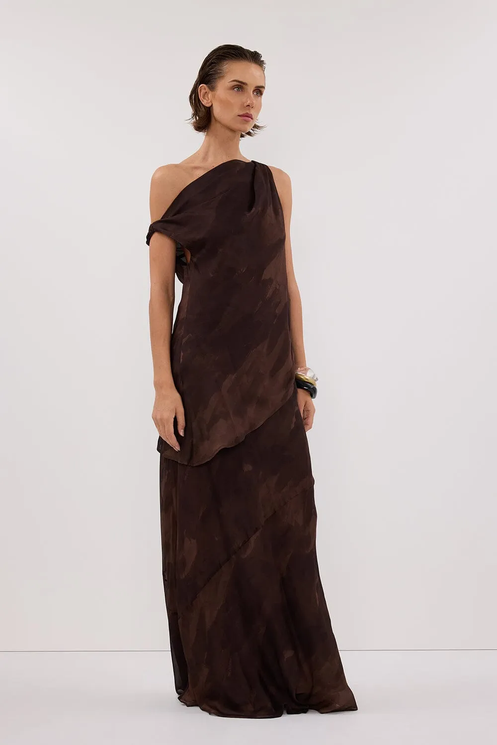 WILLOW CHOC PRINT TWIST TOP