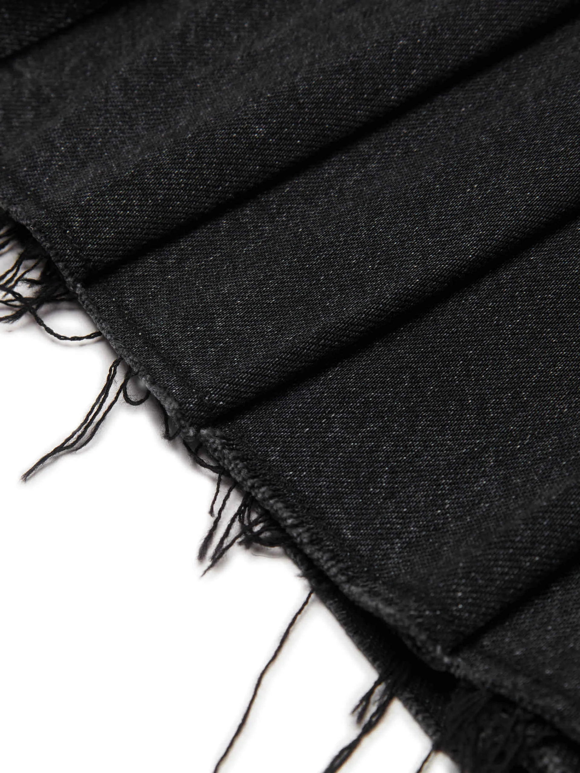 Wrap Detail Pleated Denim Shorts